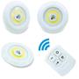 Kit 3 Lâmpadas Spot Led Sem Fio Luminária + Controle Remoto - EFICIENTE Imagem de Kit 3 Lâmpadas Spot Led Sem Fio Luminária + Controle Remoto