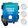 Imagem de Kit 3 LED Piscina ABS RGB 18W + Central + Controle Touch