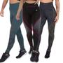 Imagem de Kit 3 leggings sublimadas fitness cintura alta