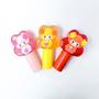 Imagem de Kit 3 lip gloss glitter formato borboleta infantil com bonequinha fofo