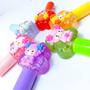 Imagem de Kit 3 lip gloss glitter formato borboleta infantil com bonequinha fofo