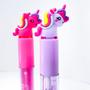Imagem de Kit 3 lip gloss unicórnio cavalinho com brilhinho holográfico ação hidratante
