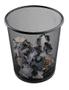 Imagem de Kit 3 Lixeira Metal Aramado Multiuso Cesto Lixo Escritório Casa Sala Banheiro 8 Litros Preto