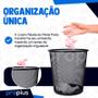 Imagem de Kit 3 Lixeira Talada Preta Metal Aramado 10 Litros Cesto De Lixo Cozinha Banheiro Quarto Clínica Organizador Home Office