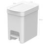 Imagem de Kit 3 Lixeiras com Pedal e Aro Interno 6 Litros 12 Litros e 20 Litros OU Trium Branco