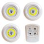 Imagem de Kit 3 Luminaria Lampada Led Spot Sem Fio Controle Remoto Cor