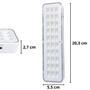 Imagem de Kit 3 Luminária Luz De Emergência Bivolt Lei Loja Estabelecimento 6500K Branca Fria Recarregável