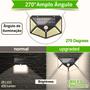 Imagem de Kit 3 Luminária Solar Luz Refletor 100 Led Jardim Com Sensor