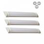 Imagem de Kit 3 luminaria tubular led slim 18w 6500k frio bivolt blumenau