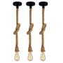 Imagem de Kit 3 Lustre Pendente Bravalumi Corda Rustic E27 Bivolt
