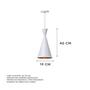 Imagem de Kit 3 Lustre Pendente Canadá Branco Com Cobre Mesa Jantar