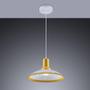 Imagem de Kit 3 Lustre Pendente Sala de Jantar Chapéu em Vidro Ice Amarelo 30cm Bivolt