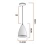 Imagem de Kit 3 Lustres Pendentes Modelo Vegas Luxo Cinza Com Branco