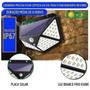 Imagem de Kit 3 Luz Solar Led Externa Sensor Presença Economia Sem Fio
