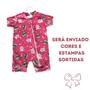 Imagem de Kit 3 Macacão Bebê Curto Menina Algodão Suedine Calor