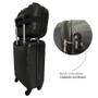 Imagem de Kit 3 Malas De Viagem 18 20 Preta Material Resistente Com Cadeado Winth