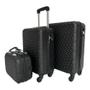 Imagem de Kit 3 Malas De Viagem 18 20 Preta Material Resistente Com Cadeado Winth