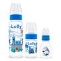 Imagem de Kit 3 Mamadeira 80ml 150ml 240ml  Menino Lolly