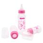 Imagem de Kit 3 Mamadeira Decoradas Bebê Bico Reto em Silicone - Mamita - Estampas Variadas