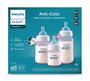 Imagem de Kit 3 Mamadeiras Avent Classic Anticólica 125/260/330ml Rosa - SCY119/19