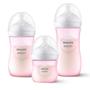 Imagem de Kit 3 Mamadeiras Avent Pétala Anti-Cólica 125, 260 E 330ml Cor Rosa - Philips Avent