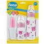 Imagem de Kit 3 Mamadeiras De Bebê Silicone 50/120/240mL Fases Orto 0 a +6 Meses Fiona