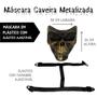 Imagem de Kit 3 Máscaras Caveira Metalizada Fantasia Clássico 7 Lobos