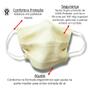 Imagem de Kit 3 Máscaras De Tecido Lavável Dupla Camada Não Descartável Com Clipe Nasal