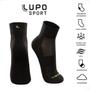 Imagem de Kit 3 Meias Esportivas Lupo Cano Médio Sport Dry Fit Poliamida para Academia Corrida Caminhada - Preto