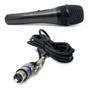 Imagem de Kit 3 Microfones C/ Fio Preto Profissional LS-300 P10 Leson