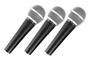 Imagem de Kit 3 Microfones de Mão Dinâmico CSR HT-58A-3 XLR