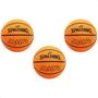 Imagem de Kit 3 Mini Bolas Basquete Laranja Spalding Bolinha Brinquedo