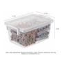 Imagem de Kit 3 Mini Caixa Organizadora Pequena com Trava 400 ml Cristal