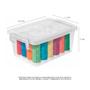 Imagem de Kit 3 Mini Caixa Organizadora Pequena com Trava 650 ml Cristal Ordene