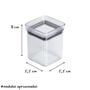 Imagem de Kit 3 Mini Potes 180mL Herméticos Empilháveis Em Acrílico Paramount Porta Tempero Condimentos