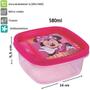 Imagem de Kit 3 Minnie Potes Potinho Lanche Escolar Infantil 580ml