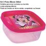 Imagem de Kit 3 Minnie Potes Potinho Lanche Escolar Infantil 580ml