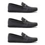 Imagem de Kit 3 Mocassim Preto Masculino Sapatilha Sapato Social Qualidade Conforto Estilo Casual Oxford Drive