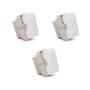 Imagem de Kit 3 Módulo Interruptor 1 Simples Thesi Bticino Branc M2001