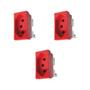 Imagem de Kit 3 Modulo Tomada 20A 250V Vermelho Stella Steck 868061VM
