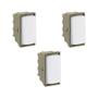 Imagem de Kit 3 Modulos Interruptor Simples Branco Zeffia Pial 680150