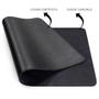 Imagem de Kit 3 Mouse Pad 100x48 Extra Grande Preto Sintetico Premium Slim Antiderrapante Impermeavel  