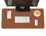 Imagem de Kit 3 Mouse Pad 100x48cm Grande Home Office Area De Trabalho Sintético Marrom Castor