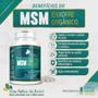 Imagem de Kit 3 MSM Enxofre Orgânico (metilsulfonilmetano) Com Vitamina C - 180 Cápsulas de 600mg