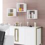 Imagem de Kit 3 Nichos Decorativo 30 cm Branco AJL