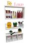 Imagem de Kit 3 Nichos Mdf Branco Banheiro Organizador Papel Shampoo
