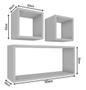 Imagem de Kit 3 Nichos Mdf Branco Sala Quarto Decoração Cozinha banheiro
