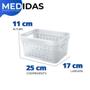 Imagem de Kit 3 Organizador Geladeira Cesto Transparente Cozinha P M