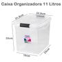 Imagem de Kit 3 Organizador Plástico Caixa Sanremo 11Lt Tampa De Trava