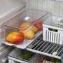 Imagem de Kit 3 Organizadores De Geladeira Prático Cesto Conservador Alimentos Verduras Fruta C/Tampa Multiuso